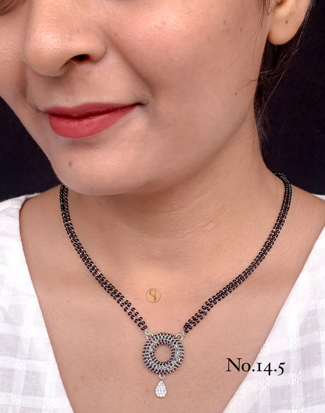 16 Designer AD Regular Wear Diamond Mangalsutra Wholesale Online
